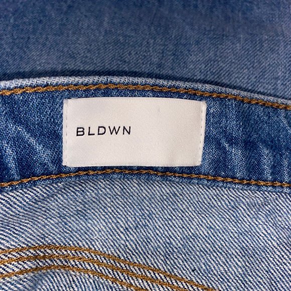 BLDWN Andie Asymmetric Frayed Denim Skirt - Picture 5 of 6